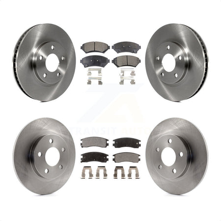 Front Rear Disc Brake Rotors And Semi-Metallic Pads Kit For Cadillac DeVille Buick Park Avenue K8F-100721 by Transit Auto