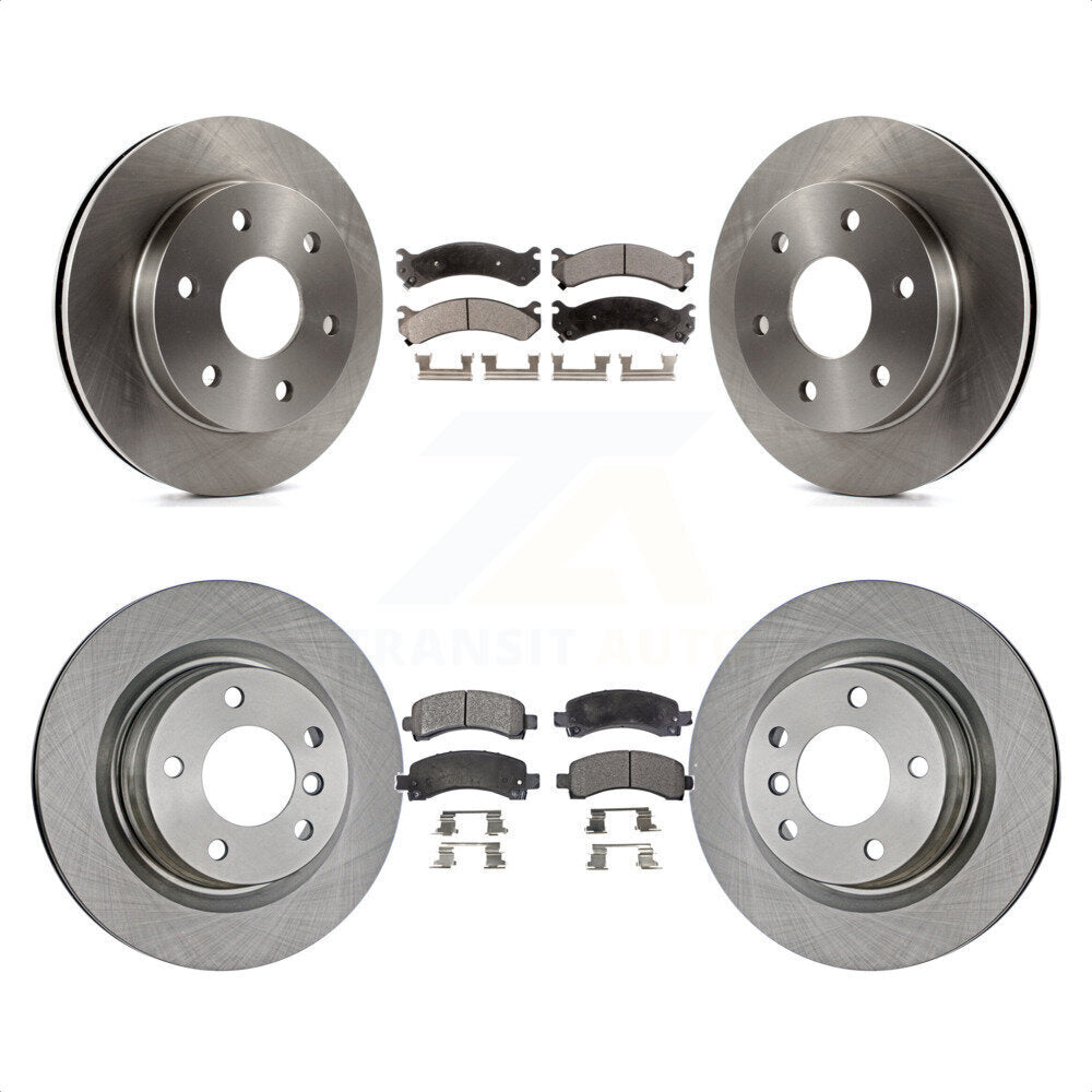 Front Rear Disc Brake Rotors And Semi-Metallic Pads Kit For 2006-2006 Chevrolet Express 2500 GMC Savana K8F-100727 by Transit Auto