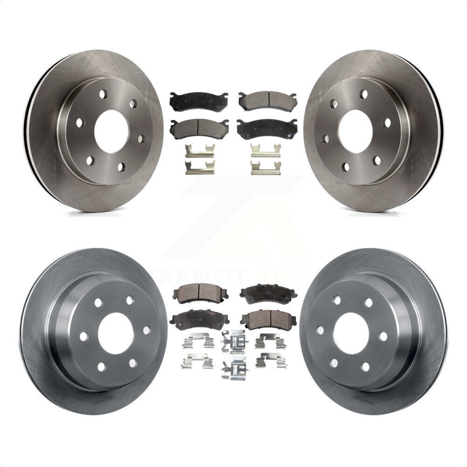 Front Rear Disc Brake Rotors And Semi-Metallic Pads Kit For Chevrolet Silverado 1500 GMC Sierra Classic Suburban Tahoe Astro Yukon XL Safari K8F-100730 by Transit Auto