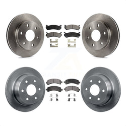 Front Rear Disc Brake Rotors And Semi-Metallic Pads Kit For 2002 Chevrolet Avalanche 1500 With Single Piston Caliper 325mm Diameter Rotor K8F-100732