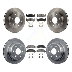 Front Rear Disc Brake Rotors And Semi-Metallic Pads Kit For Chevrolet Tahoe GMC Suburban 1500 Yukon Avalanche XL Cadillac Escalade Express Savana K8F-100735