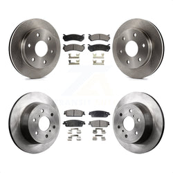 Front Rear Disc Brake Rotors And Semi-Metallic Pads Kit For 2007 Chevrolet Silverado 1500 rear brakes K8F-100737