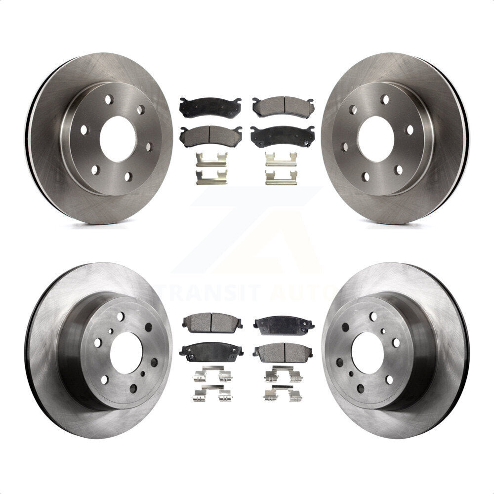 Front Rear Disc Brake Rotors And Semi-Metallic Pads Kit For 2007 Chevrolet Silverado 1500 rear brakes K8F-100737 by Transit Auto