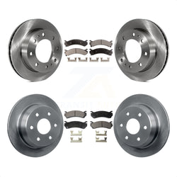 Front Rear Disc Brake Rotors And Semi-Metallic Pads Kit For 2003-2003 Chevrolet Silverado 2500 HD Suburban GMC Sierra K8F-100738