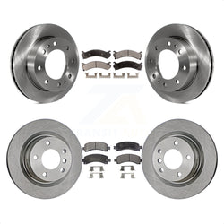 Front Rear Disc Brake Rotors And Semi-Metallic Pads Kit For Chevrolet Express 2500 GMC Savana K8F-100740