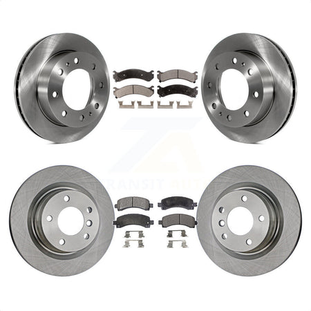 Front Rear Disc Brake Rotors And Semi-Metallic Pads Kit For Chevrolet Express 2500 GMC Savana K8F-100740 by Transit Auto