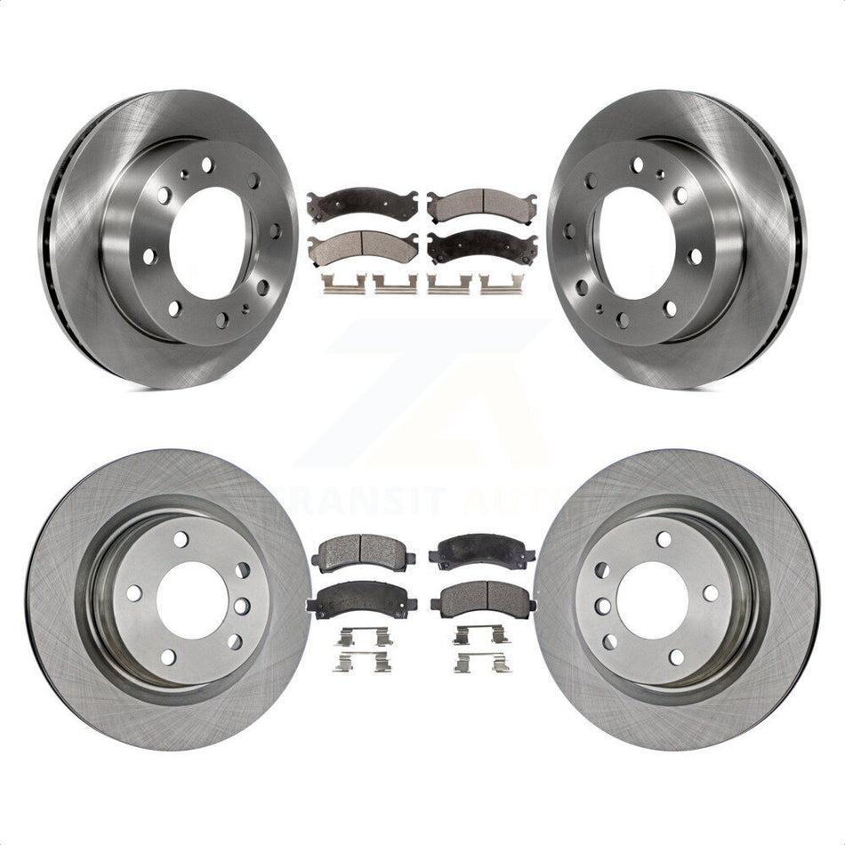 Front Rear Disc Brake Rotors And Semi-Metallic Pads Kit For Chevrolet Express 2500 GMC Savana K8F-100740 by Transit Auto