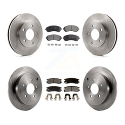 Front Rear Disc Brake Rotors And Semi-Metallic Pads Kit For Buick Rendezvous Pontiac Aztek K8F-100745