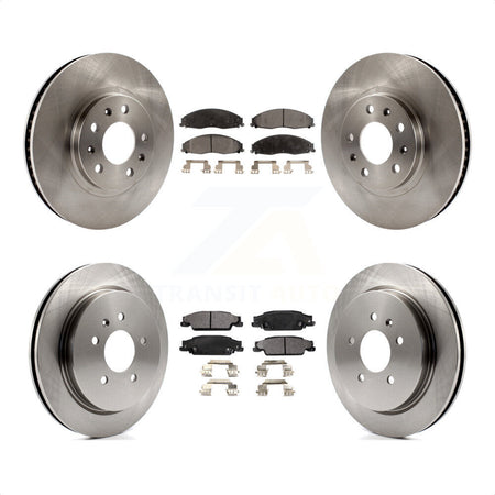 Front Rear Disc Brake Rotors And Semi-Metallic Pads Kit For Cadillac CTS With Standard Suspension K8F-100758 by Transit Auto