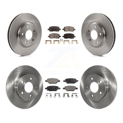 Front Rear Disc Brake Rotors And Semi-Metallic Pads Kit For 2010 Pontiac G5 With Brakes K8F-100762