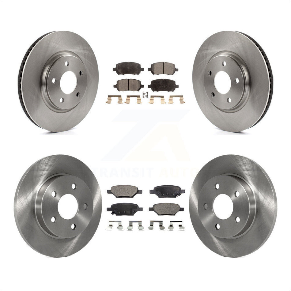 Front Rear Disc Brake Rotors And Semi-Metallic Pads Kit For 2010 Pontiac G5 With Brakes K8F-100762 by Transit Auto