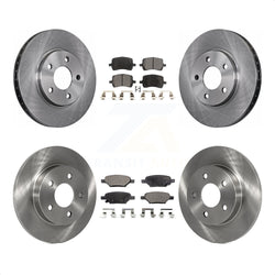 Front Rear Disc Brake Rotors And Semi-Metallic Pads Kit For Chevrolet Malibu Pontiac G6 With 276mm Diameter Rotor K8F-100766