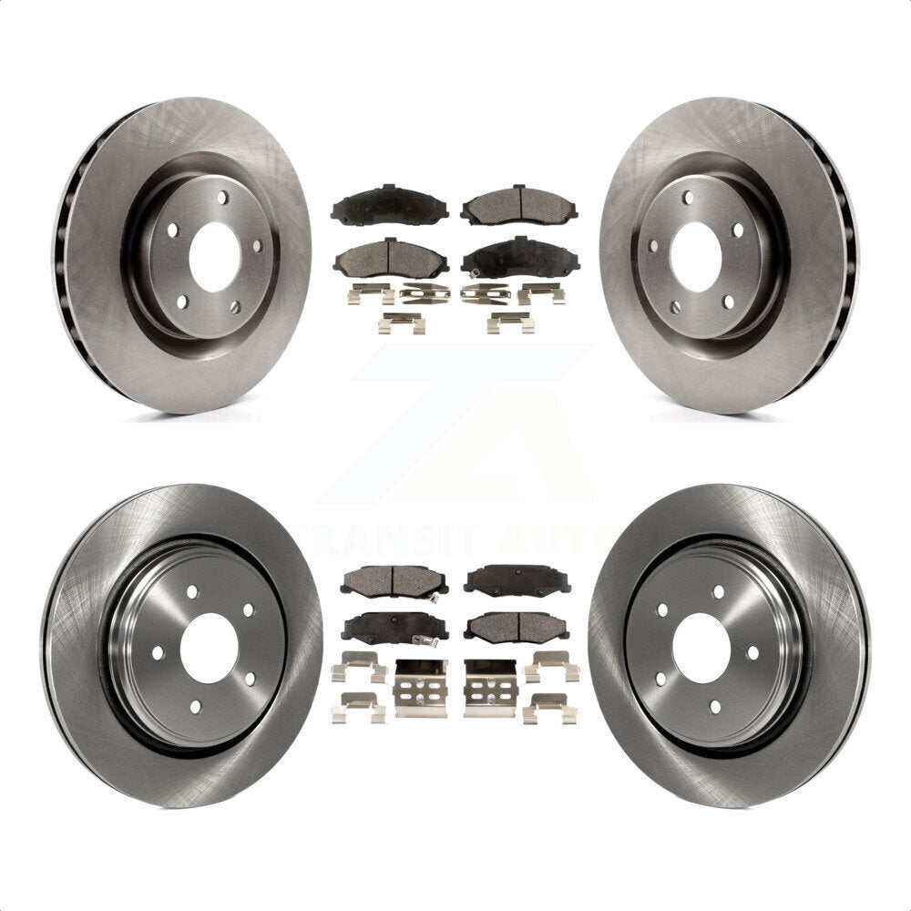 Front Rear Disc Brake Rotors And Semi-Metallic Pads Kit For 2006-2008 Cadillac XLR Naturally Aspirated With Heavy Duty Brakes K8F-100768 by Transit Auto