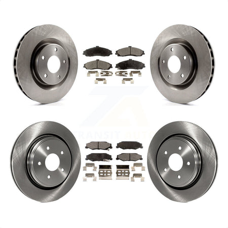 Front Rear Disc Brake Rotors And Semi-Metallic Pads Kit For 2006-2008 Cadillac XLR Naturally Aspirated With Heavy Duty Brakes K8F-100768 by Transit Auto