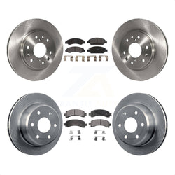 Front Rear Disc Brake Rotors And Semi-Metallic Pads Kit For 2009-2014 Chevrolet Express 1500 GMC Savana K8F-100775