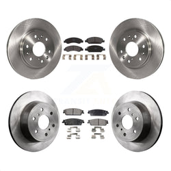 Front Rear Disc Brake Rotors And Semi-Metallic Pads Kit For Chevrolet Silverado 1500 GMC Sierra Tahoe Suburban Yukon Cadillac XL Avalanche Escalade ESV EXT K8F-100776