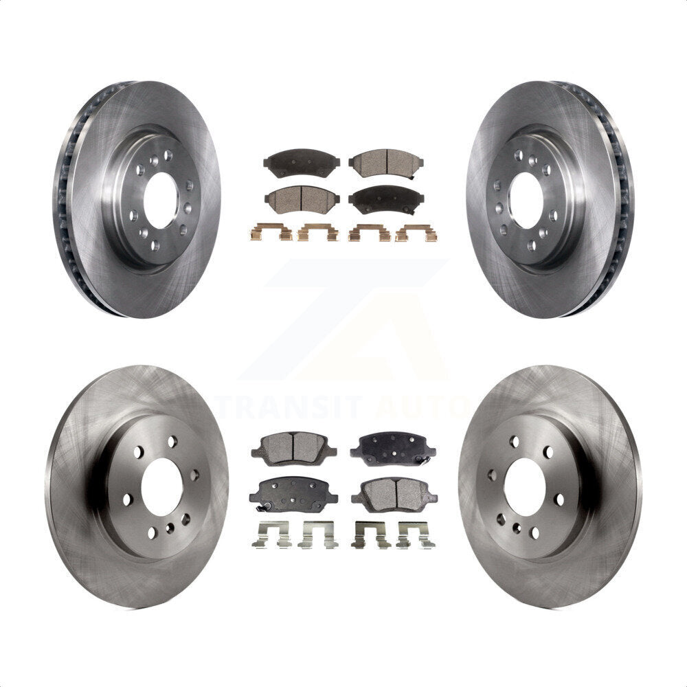 Front Rear Disc Brake Rotors And Semi-Metallic Pads Kit For Chevrolet Uplander Buick Terraza Pontiac Montana Saturn Relay K8F-100783 by Transit Auto