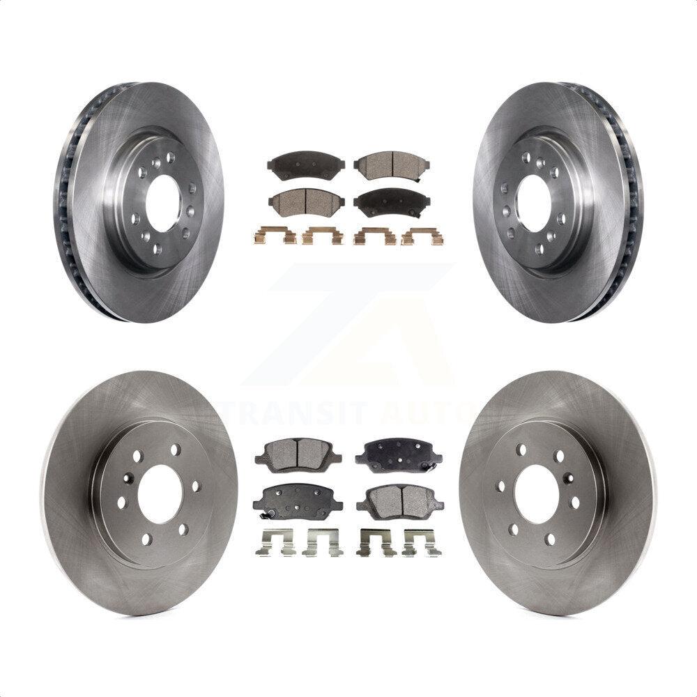 Front Rear Disc Brake Rotors And Semi-Metallic Pads Kit For Chevrolet Uplander Pontiac Montana Buick Terraza Saturn Relay K8F-100784 by Transit Auto