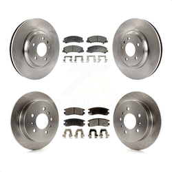 Front Rear Disc Brake Rotors And Semi-Metallic Pads Kit For Buick LaCrosse Allure K8F-100786