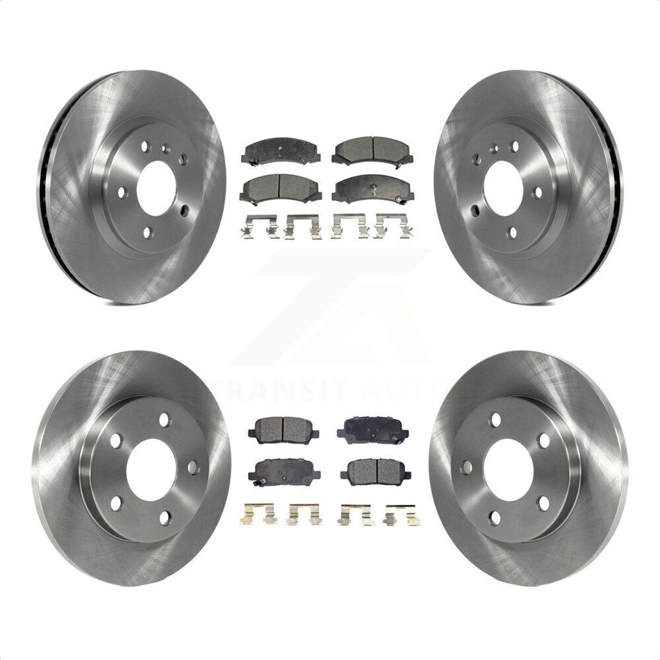 Front Rear Disc Brake Rotors And Semi-Metallic Pads Kit For Chevrolet Impala Limited K8F-100787 by Transit Auto