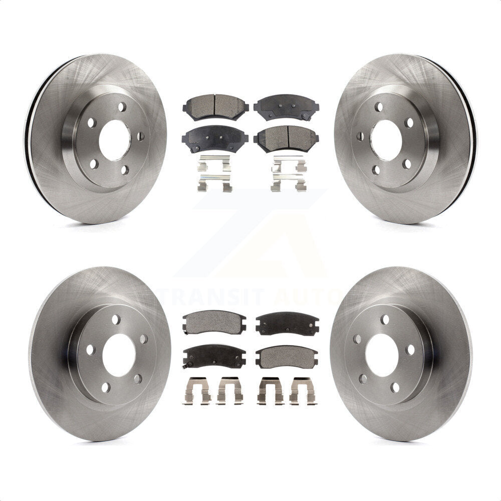 Front Rear Disc Brake Rotors And Semi-Metallic Pads Kit For 2005-2005 Cadillac DeVille Buick Park Avenue K8F-100794 by Transit Auto