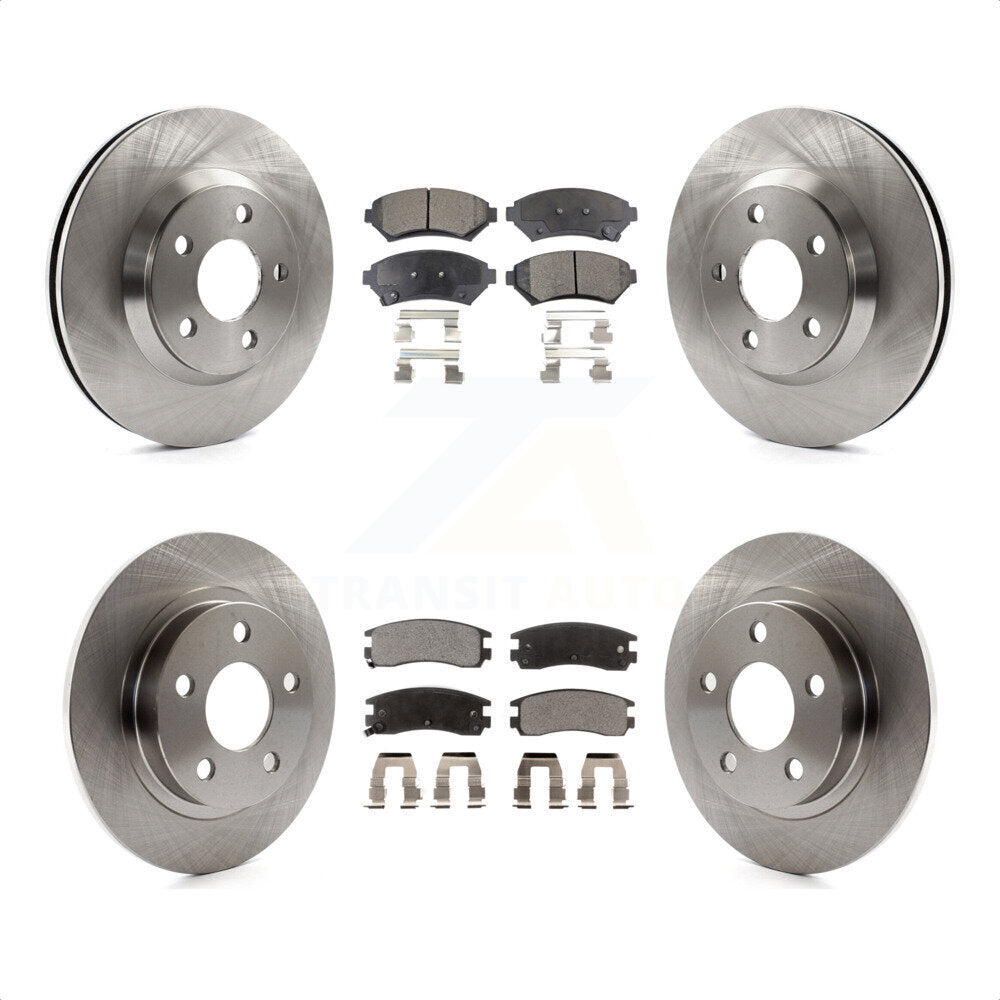 Front Rear Disc Brake Rotors And Semi-Metallic Pads Kit For 2005-2005 Buick LeSabre Pontiac Bonneville Park Avenue K8F-100795 by Transit Auto