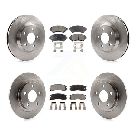 Front Rear Disc Brake Rotors And Semi-Metallic Pads Kit For 2005-2005 Buick LeSabre Pontiac Bonneville Park Avenue K8F-100795 by Transit Auto