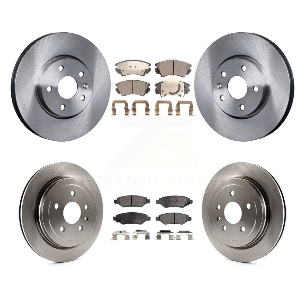 Front Rear Disc Brake Rotors And Semi-Metallic Pads Kit For 2010-2015 Chevrolet Camaro LT LS K8F-100816 by Transit Auto