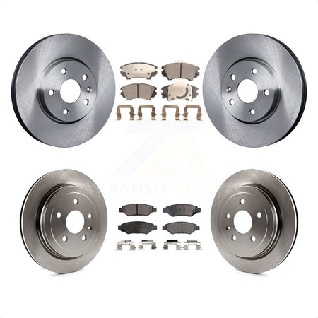 Front Rear Disc Brake Rotors And Semi-Metallic Pads Kit For 2010-2015 Chevrolet Camaro LT LS K8F-100816 by Transit Auto