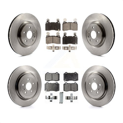 Front Rear Disc Brake Rotors And Semi-Metallic Pads Kit For 2010-2015 Chevrolet Camaro SS K8F-100821