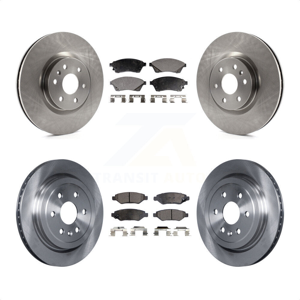 Front Rear Disc Brake Rotors And Semi-Metallic Pads Kit For Cadillac SRX Saab 9-4X K8F-100822 by Transit Auto