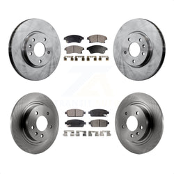 Front Rear Disc Brake Rotors And Semi-Metallic Pads Kit For Chevrolet Cruze Buick Verano Volt Orlando K8F-100831