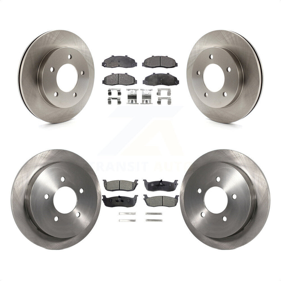 Front Rear Disc Brake Rotors And Semi-Metallic Pads Kit For Ford F-150 Heritage 4WD K8F-100843 by Transit Auto