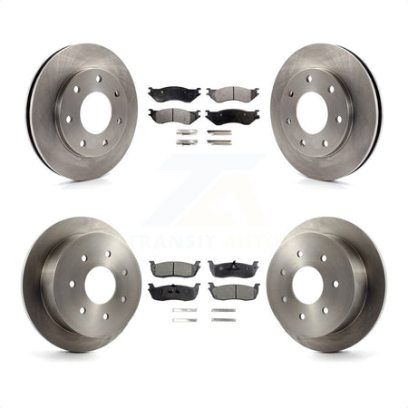 Front Rear Disc Brake Rotors And Semi-Metallic Pads Kit For Ford F-150 F-250 HD 4WD K8F-100847 by Transit Auto