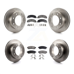 Front Rear Disc Brake Rotors And Semi-Metallic Pads Kit For Ford F-250 Super Duty Excursion 4WD K8F-100850