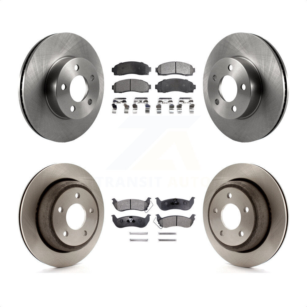 Front Rear Disc Brake Rotors And Semi-Metallic Pads Kit For Ford Ranger Mazda B4000 K8F-100857 by Transit Auto