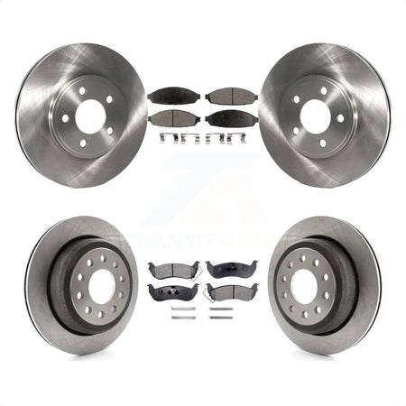 Front Rear Disc Brake Rotors And Semi-Metallic Pads Kit For 2003-2011 Lincoln Town Car Sedan K8F-100859 by Transit Auto