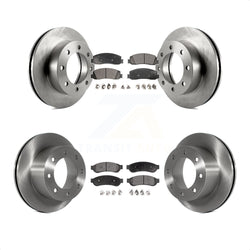 Front Rear Disc Brake Rotors And Semi-Metallic Pads Kit For Ford F-250 Super Duty F-350 4WD K8F-100870