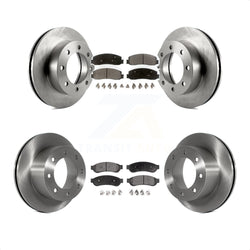 Front Rear Disc Brake Rotors And Semi-Metallic Pads Kit For Ford F-250 Super Duty F-350 With Single Wheels 4WD K8F-100871