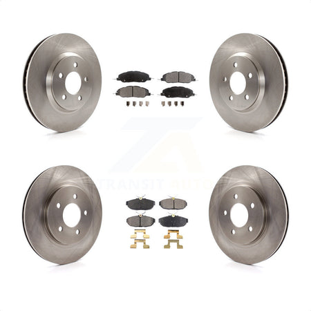 Front Rear Disc Brake Rotors And Semi-Metallic Pads Kit For Ford Mustang K8F-100877 by Transit Auto