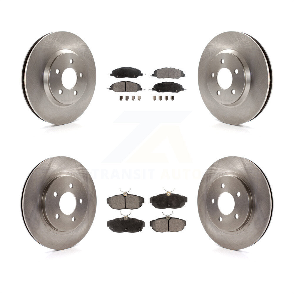 Front Rear Disc Brake Rotors And Semi-Metallic Pads Kit For Ford Mustang K8F-100878 by Transit Auto