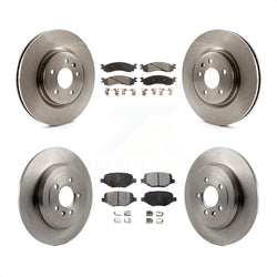 Front Rear Disc Brake Rotors And Semi-Metallic Pads Kit For 2010-2012 Ford Taurus SHO K8F-100899