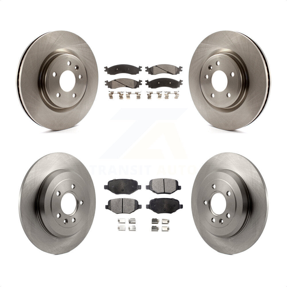 Front Rear Disc Brake Rotors And Semi-Metallic Pads Kit For 2010-2012 Ford Taurus SHO K8F-100899 by Transit Auto