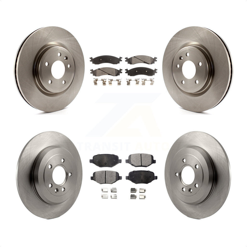 Front Rear Disc Brake Rotors And Semi-Metallic Pads Kit For 2010-2012 Ford Taurus SHO K8F-100899 by Transit Auto