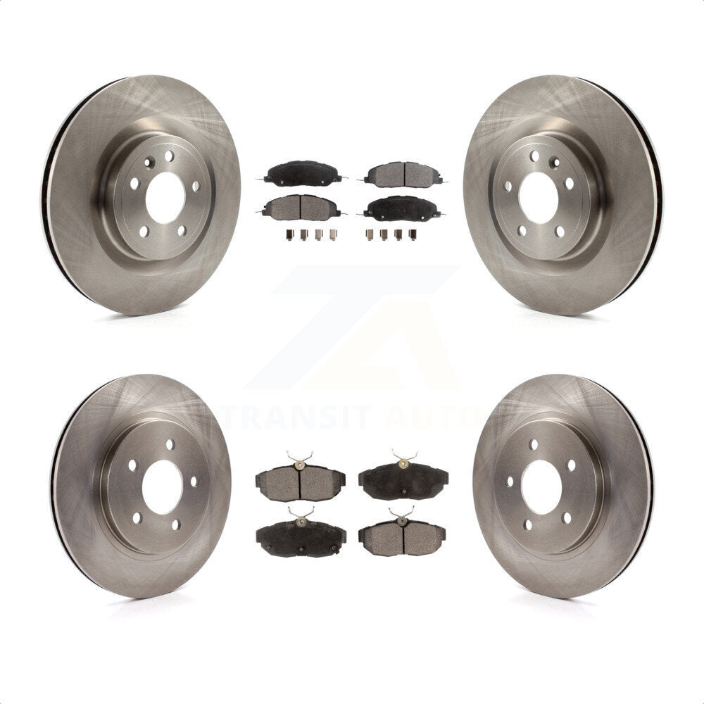 Front Rear Disc Brake Rotors And Semi-Metallic Pads Kit For Ford Mustang K8F-100906 by Transit Auto