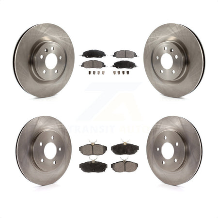 Front Rear Disc Brake Rotors And Semi-Metallic Pads Kit For Ford Mustang K8F-100906 by Transit Auto