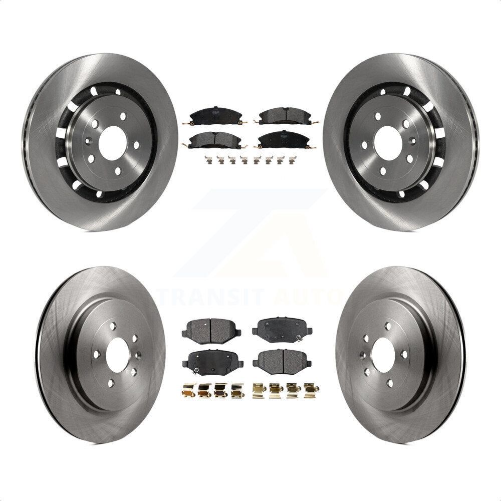 Front Rear Disc Brake Rotors And Semi-Metallic Pads Kit For Ford Explorer Taurus Flex Police Interceptor Sedan Lincoln MKS Special Service K8F-100911 by Transit Auto