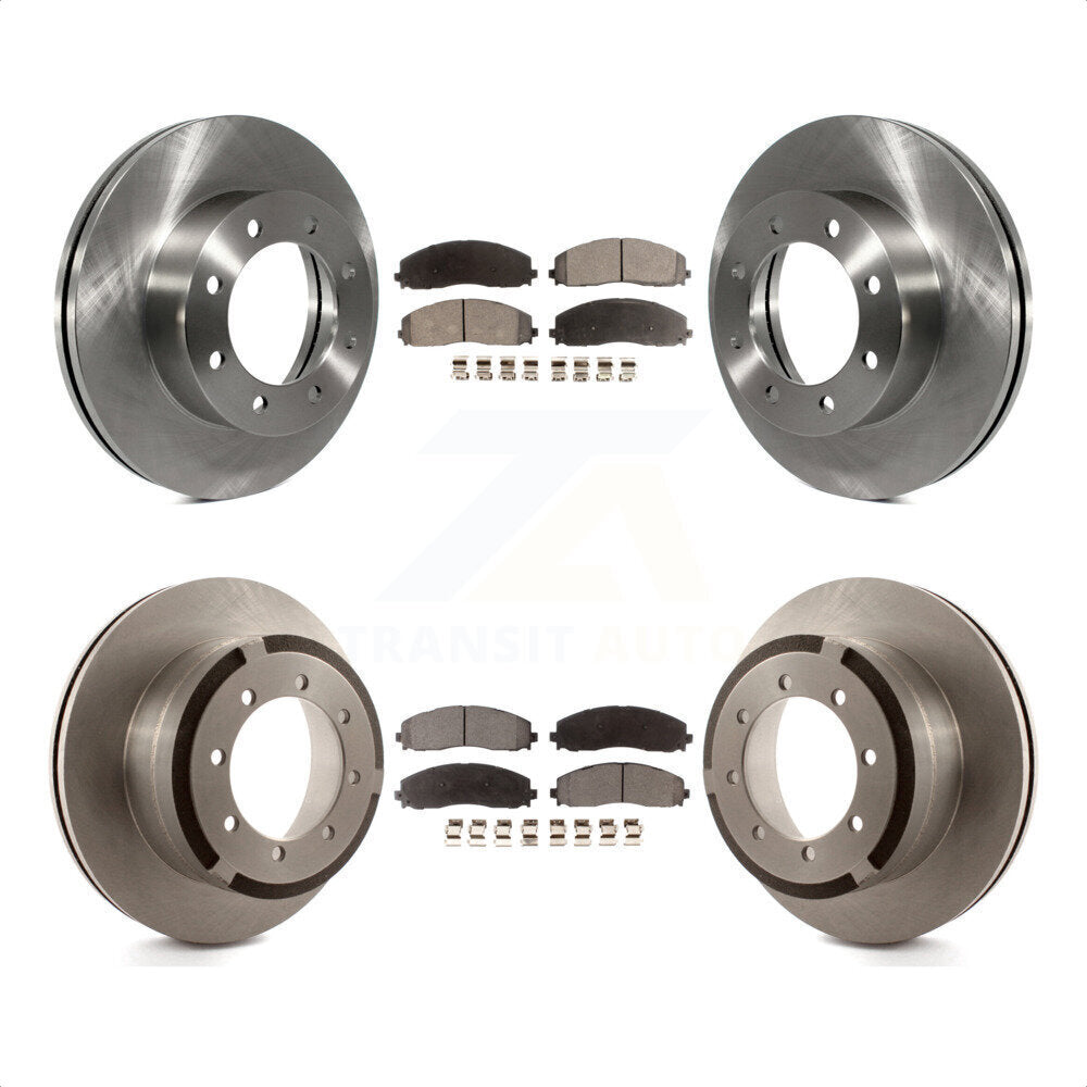 Front Rear Disc Brake Rotors And Semi-Metallic Pads Kit For Ford F-250 Super Duty F-350 F-450 K8F-100916 by Transit Auto