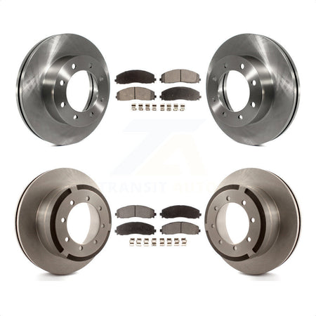 Front Rear Disc Brake Rotors And Semi-Metallic Pads Kit For Ford F-250 Super Duty F-350 F-450 K8F-100916 by Transit Auto