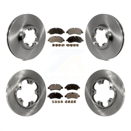 Front Rear Disc Brake Rotors And Semi-Metallic Pads Kit For 2015-2019 Ford Transit-250 Transit-350 Transit-150 With 5 Lug Wheels Without 4600 Lb Axle K8F-100917 by Transit Auto